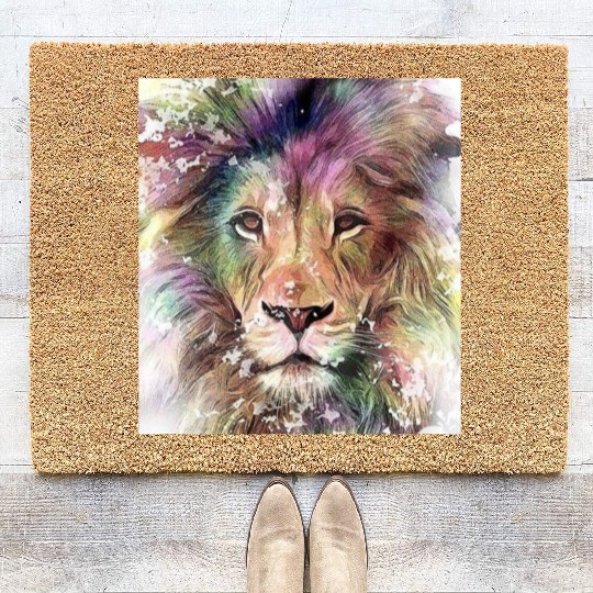 colored lion Coir Doormats