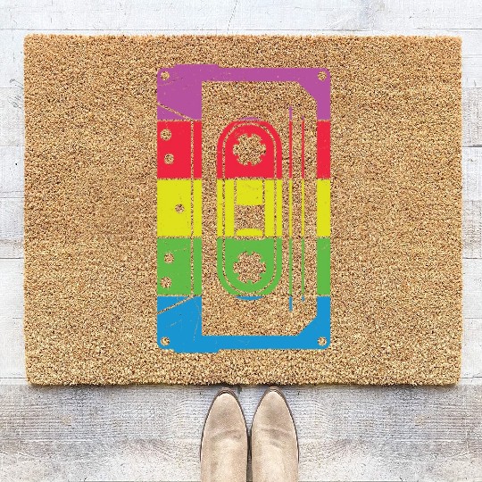 Colorful Retro Cassette Tape Coir Doormats