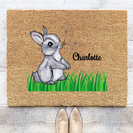 Bunny Name Gift Charlotte Coir Doormats