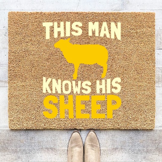 Sheep Farming Lamb Farmer Coir Doormats