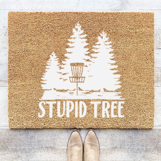 Stupid Tree Disc Golf Coir Doormats