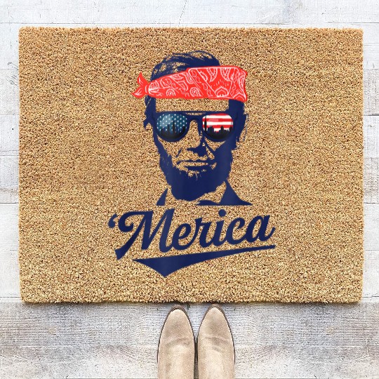 Funny Abraham Lincoln Coir Doormats