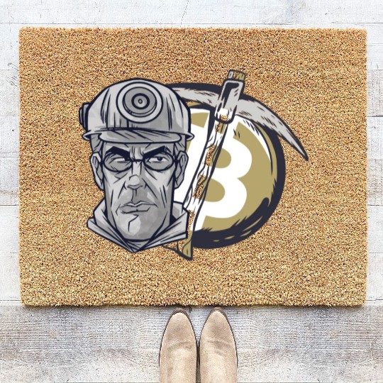 Funny Bitcoin Crypto Blockchain Btc Fun Lovers Coir Doormats