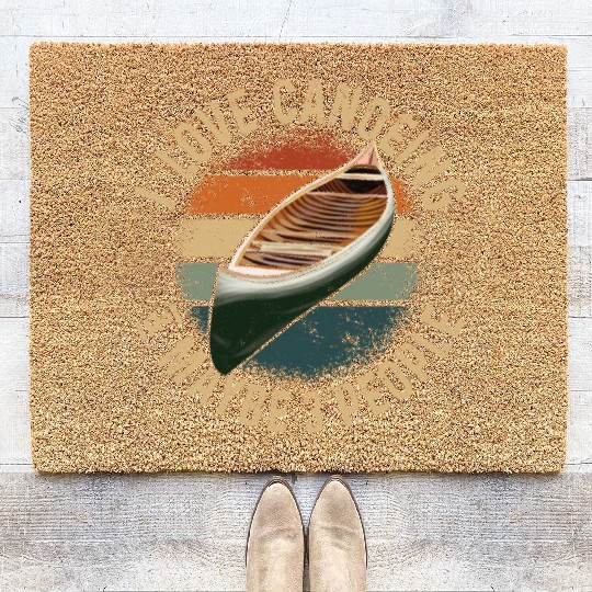 Canoe Canoeing Vintage Retro I Coir Doormats