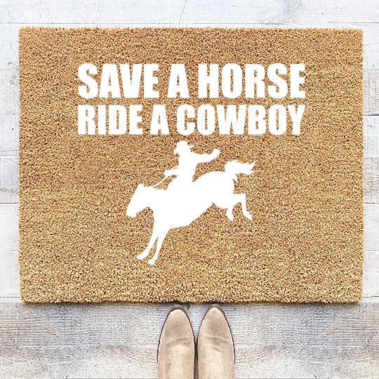 Horse Cowboy Coir Doormats
