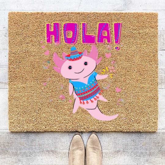 Hola Cute Axolotl - 2 Coir Doormats
