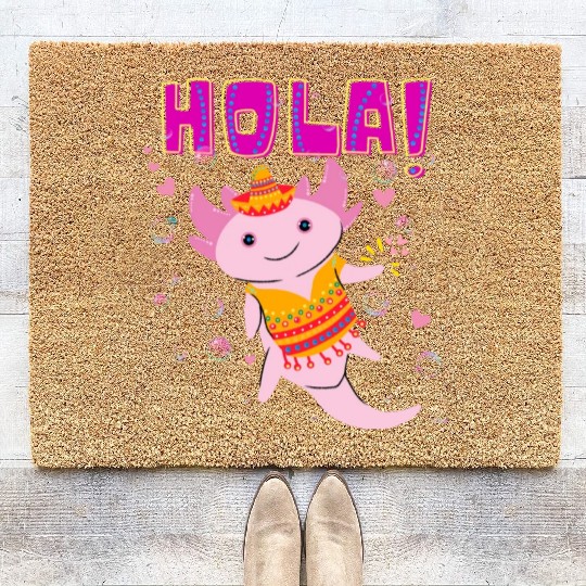 Hola Cute Axolotl - 7 Coir Doormats