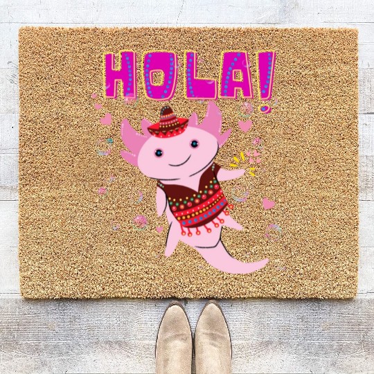 Hola Cute Axolotl - 14 Coir Doormats