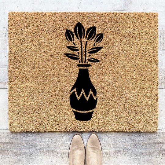 Tulips design beautiful flower Coir Doormats