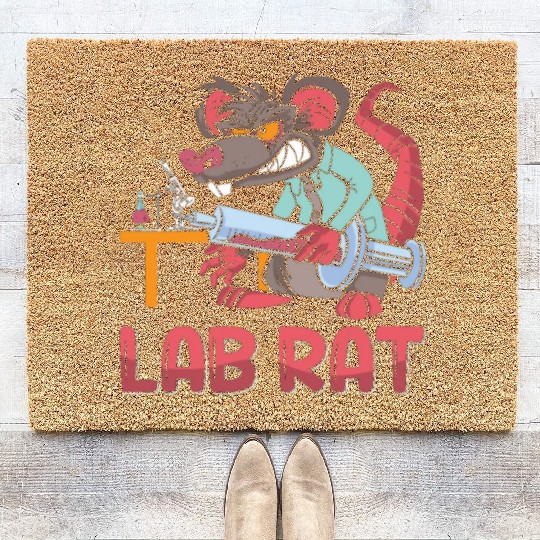 Lab Tech Lab Rat Laboratory Chemist Technician Coir Doormats