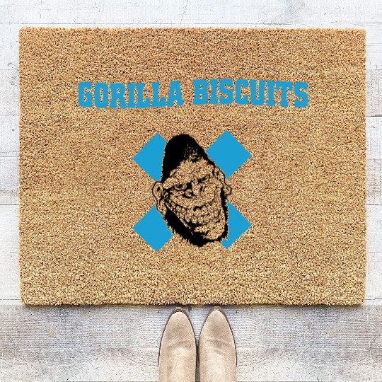 Gorilla Punk Eat Biscuits Coir Doormats