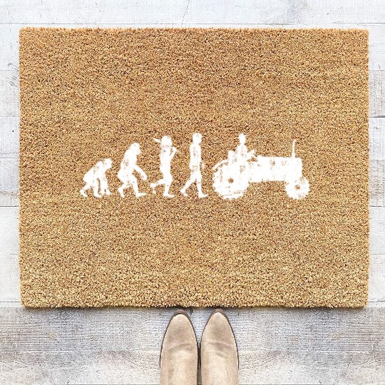 Farmer Evolution Gift Tractor Tractor Coir Doormats