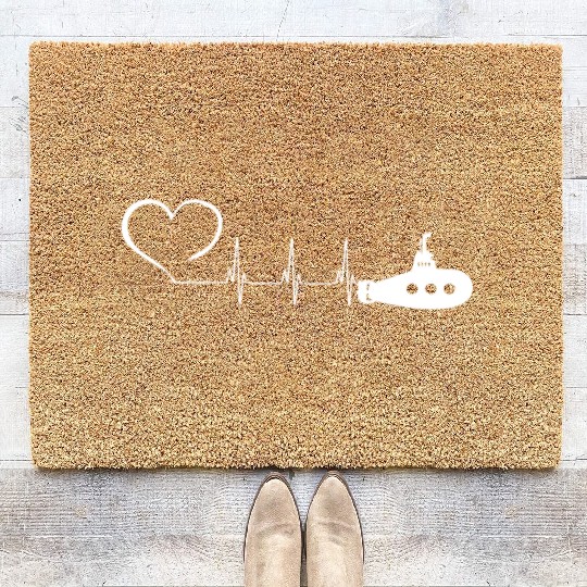 U-BOAT EKG HEARTBEAT Coir Doormats