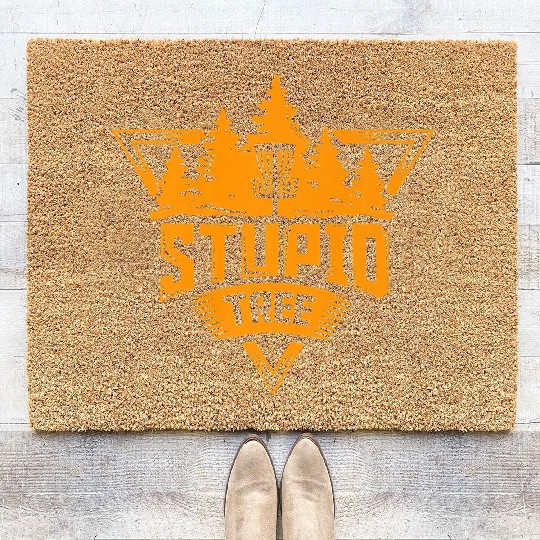 Stupid Tree Frisbee Disc Golf Ultimate Frisbee Coir Doormats