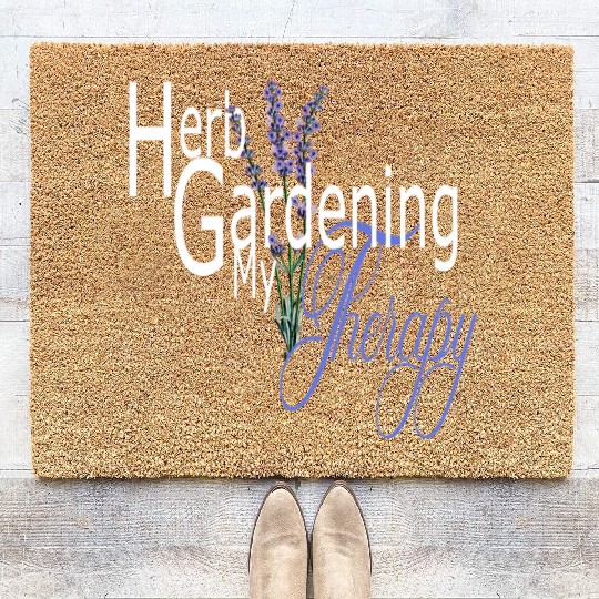 Herb Gardening my Therapy Coir Doormats