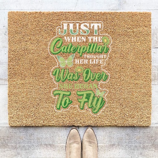 Butterfly Nature Spring Colored Coir Doormats