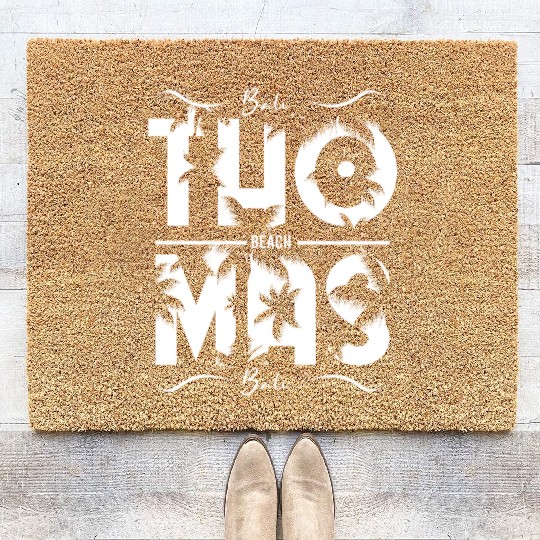 St Thomas Beach Vacation Souvenir Coir Doormats