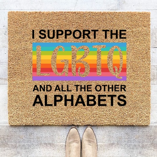 I Support LGBTQ Coir Doormats Design | Pride Month