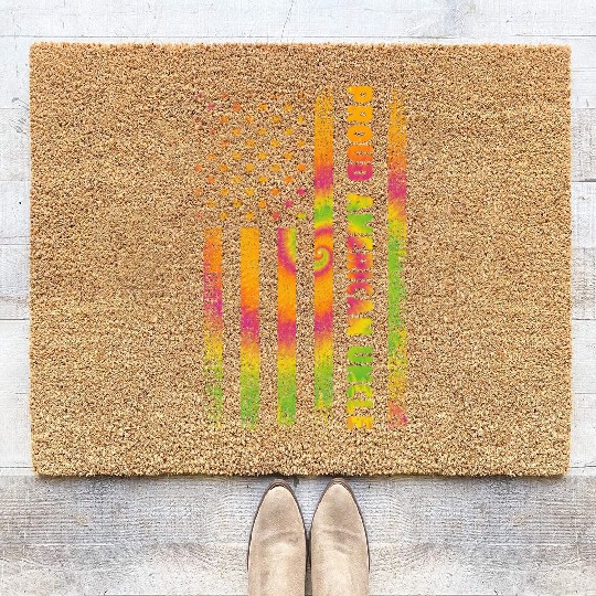 Proud Ameican Uncle Patriotic US Uncle Coir Doormats