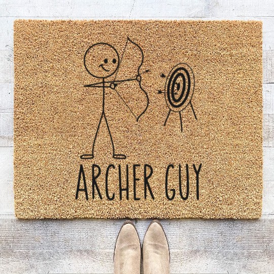 Archery Bow Archer Vintage Archer Coir Doormats