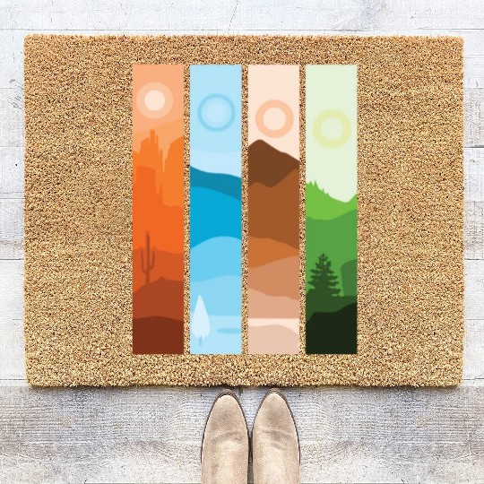 Artistic Nature Wilderness Mountain Landscape Coir Doormats