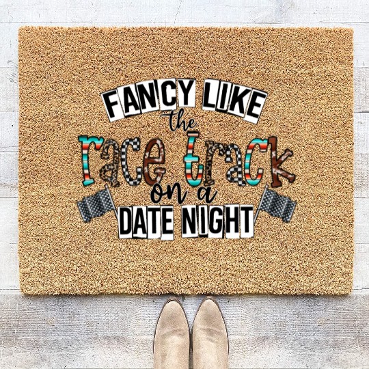 Fancy Like The Race Track On a Date Night Coir Doormats