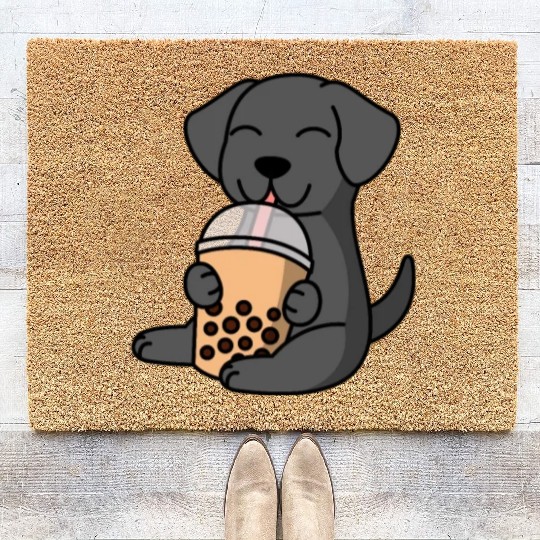 Boba Bubble Tea Great Dane Coir Doormats