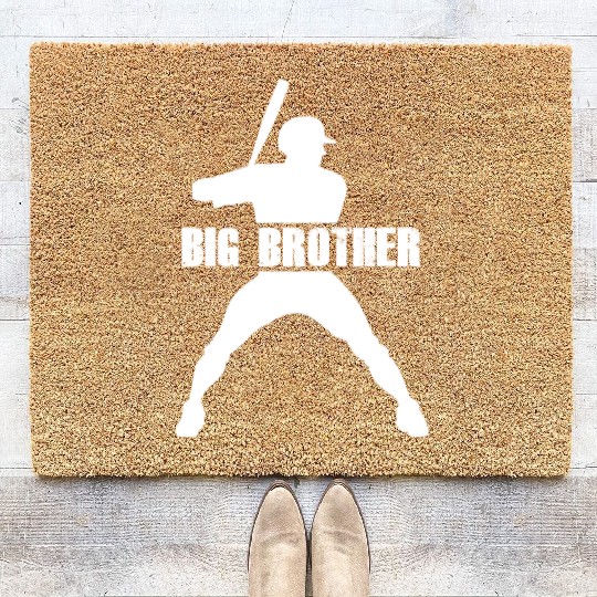 Baseball Big Brother Son Baseball Coir Doormats