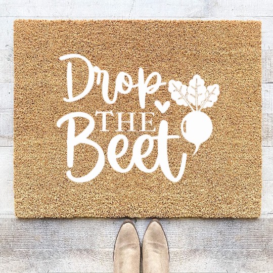 Drop The Beet Funny Food Design Coir Doormats