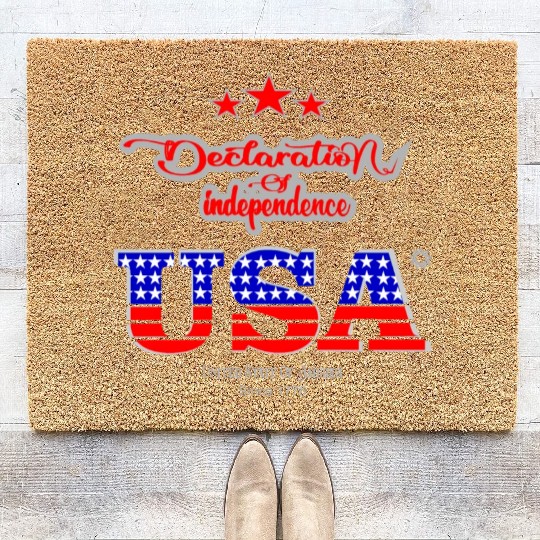 Declaration of Independence 1776 -Independence Day Coir Doormats