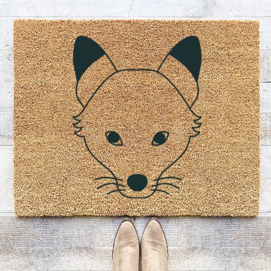 long wolf face Coir Doormats