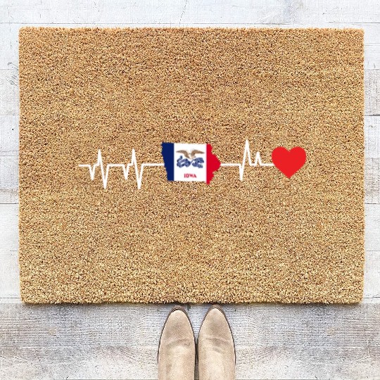 Iowa Heartbeat Gift Coir Doormats