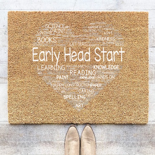 Team Early Head Start Heart Back To School Funny Coir Doormats