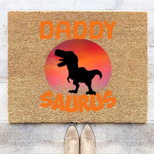 Daddysaurus Papasaurus Coir Doormats