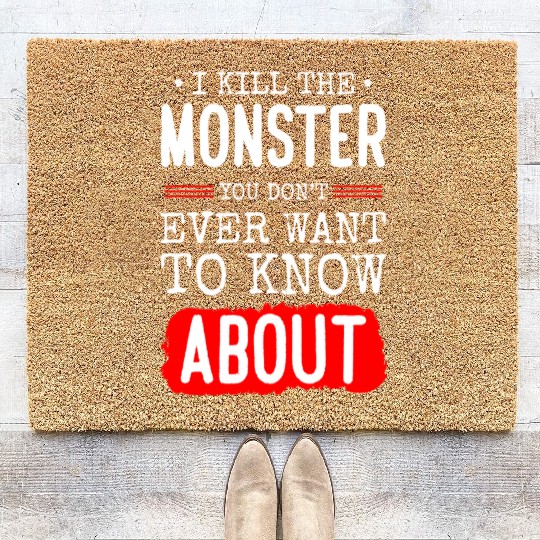 Evil Cute Little Sister Brother Coir Doormats