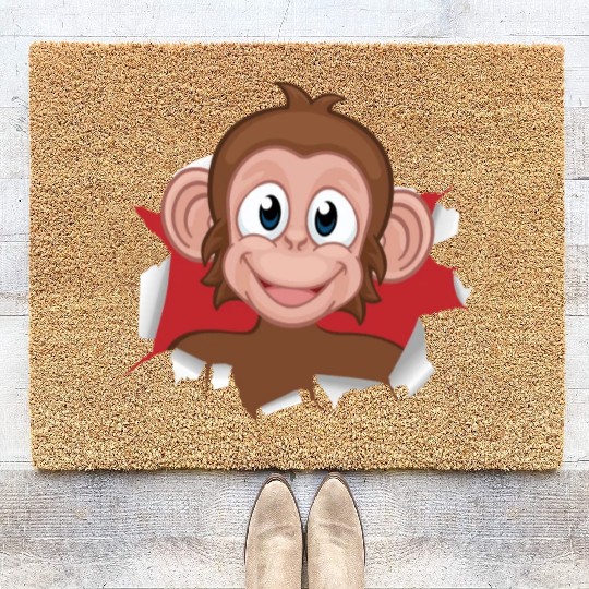 Monkey Children Monkey Child Chimpanzee Coir Doormats