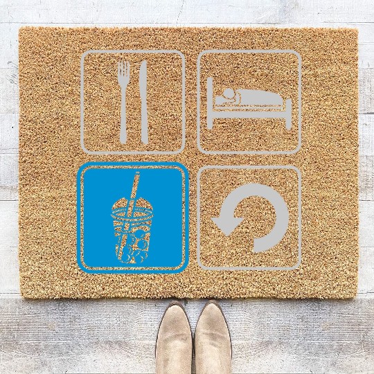 Boba Tea Repeat daily Coir Doormats