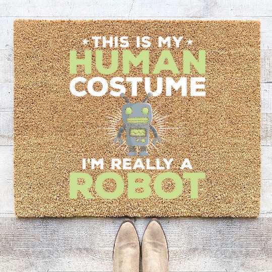 Robotics Retro Robots Evolution Coir Doormats