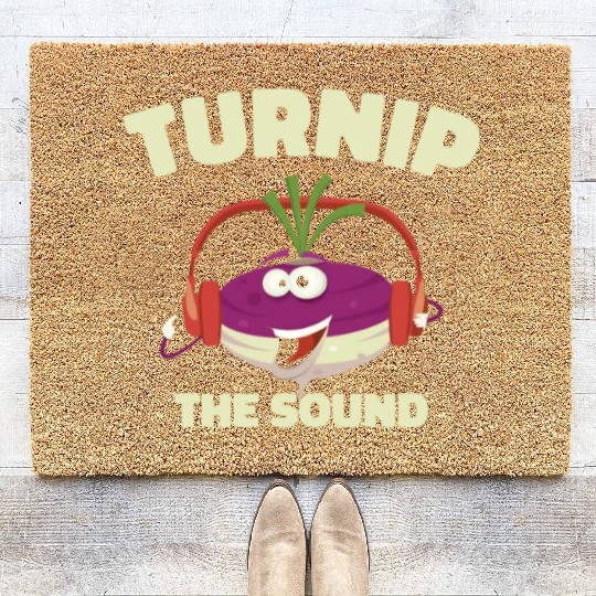 Music Turnip Party Music Lover Vegetable Coir Doormats