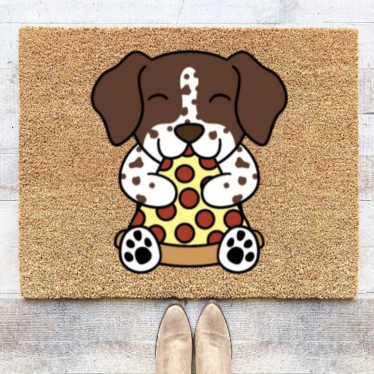 German Shorthaired Pointer Pizza Lover Coir Doormats