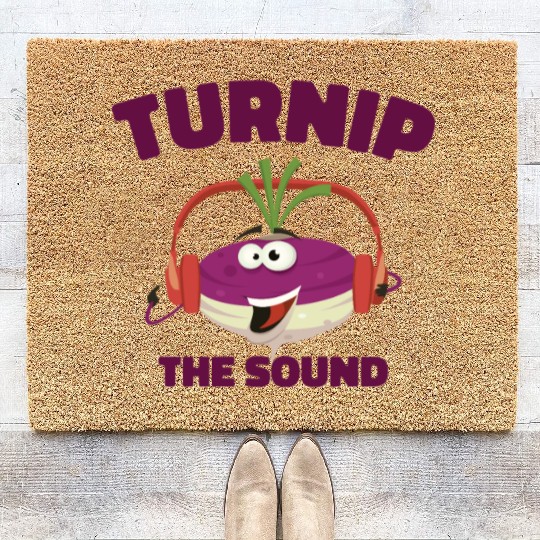 Music Turnip Party Music Lover Vegetable Coir Doormats