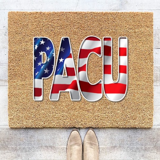 Nurses USA Flag Stars Stripes PACU Coir Doormats