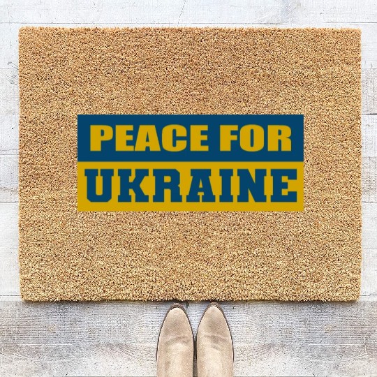 Peace for Ukraine Peacemaker Gift Coir Doormats