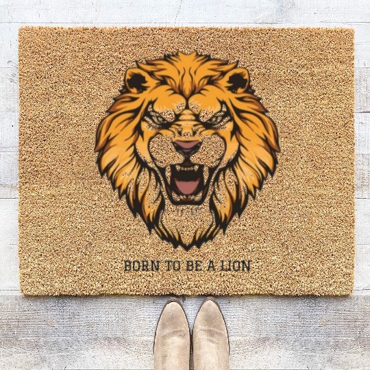 Born to be a Lion Coir Doormats