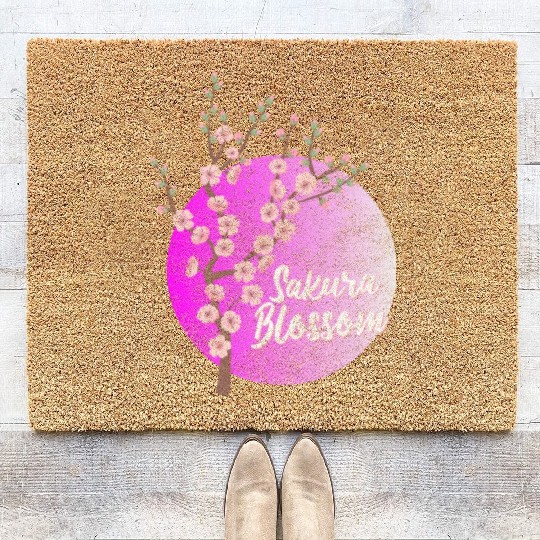 Japan Sakura Blossom Colorful Coir Doormats