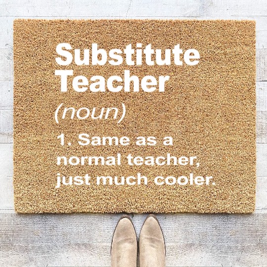 Substitute Teacher Definition Back To School 2023 Coir Doormats