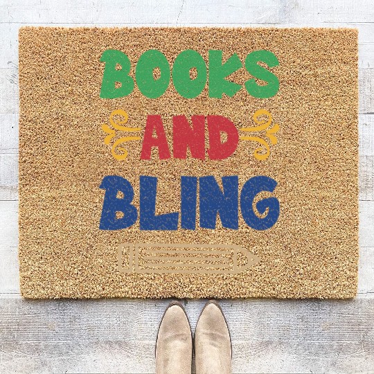 Books And Bling Coir Doormats