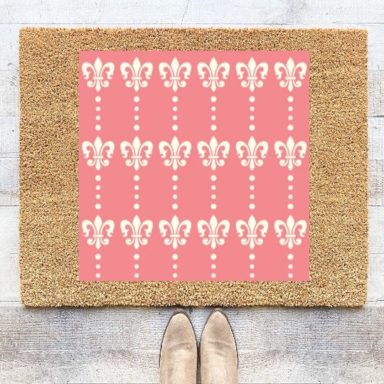 Hot Pink Melted Psychedelic Pattern Coir Doormats