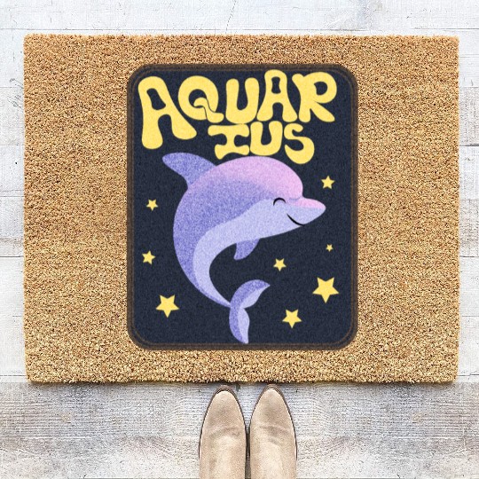 Aquarius Sign Animal Coir Doormats