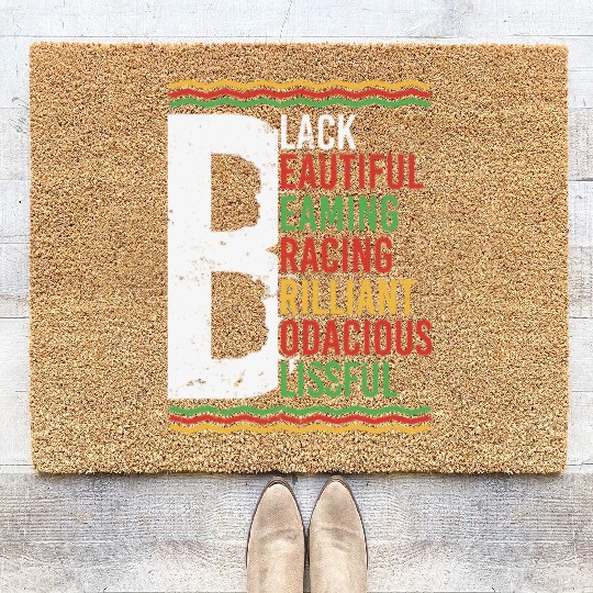 Black Beautiful Beaming Bracing Brilliant Coir Doormats
